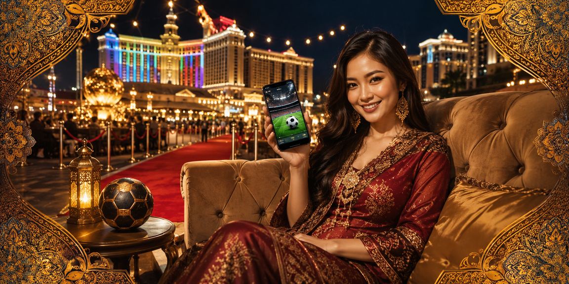Penggemar bola sepak Malaysia melihat odds pertaruhan di rf3 dengan corak batik
